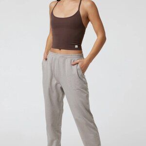 LIKE NEW-Vuori Women's Performance Boyfriend- Long, Pale Grey Heather